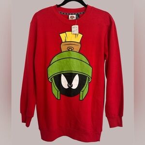 Looney Tunes Red and Green Crewneck Sweater